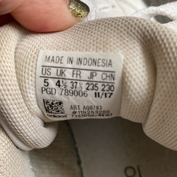 Adidas Neo Comfort Footbed White w/Rose Gold Stripe Women 7/Ki… - Picture 7 of 7